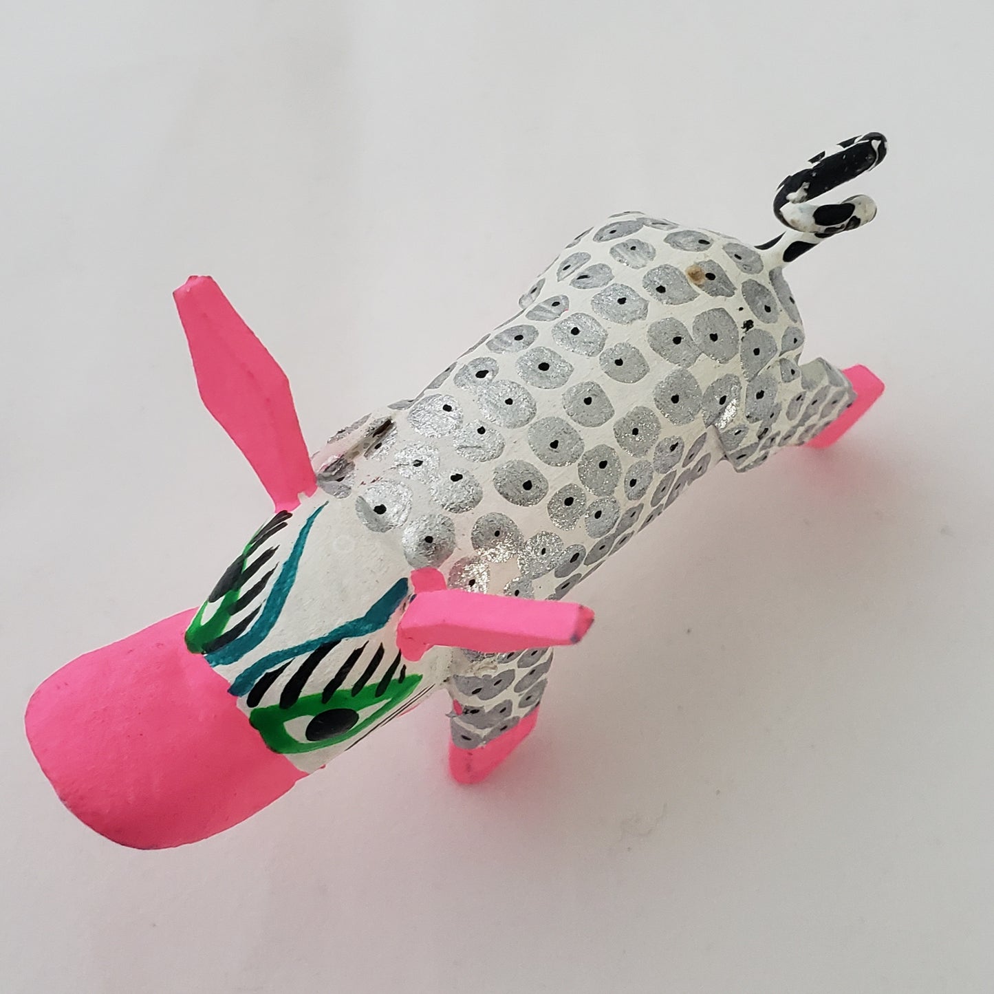 Oaxacan Mini Pig Alebrije Wood Carving Mexican Hand Painted