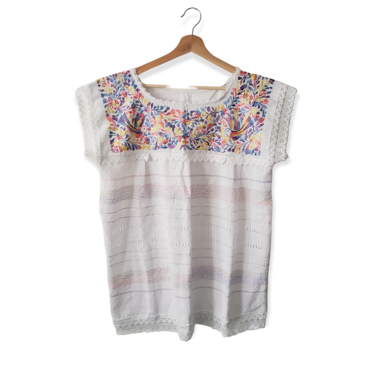 Handmade Woven Mexican Dove Bird Shirt from Oaxaca