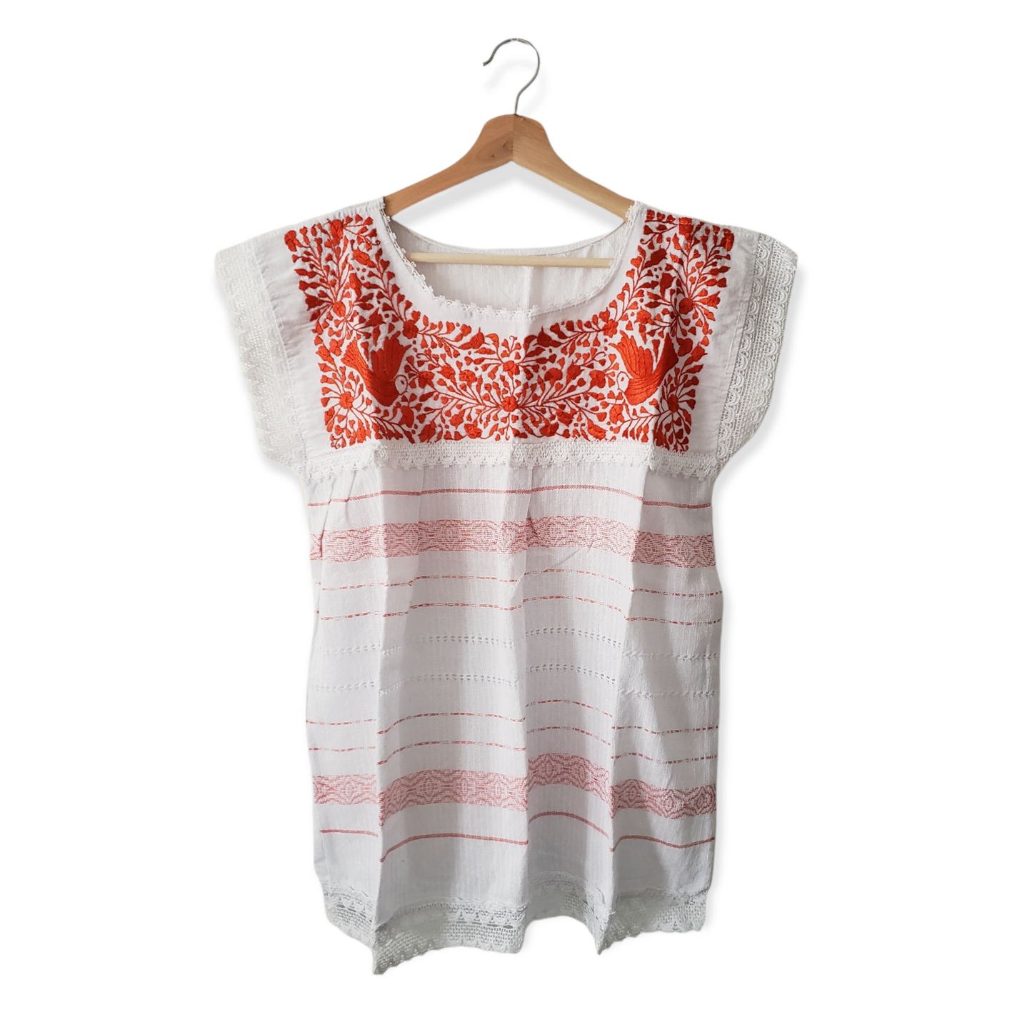 Handmade Woven Mexican Dove Bird Shirt from Oaxaca