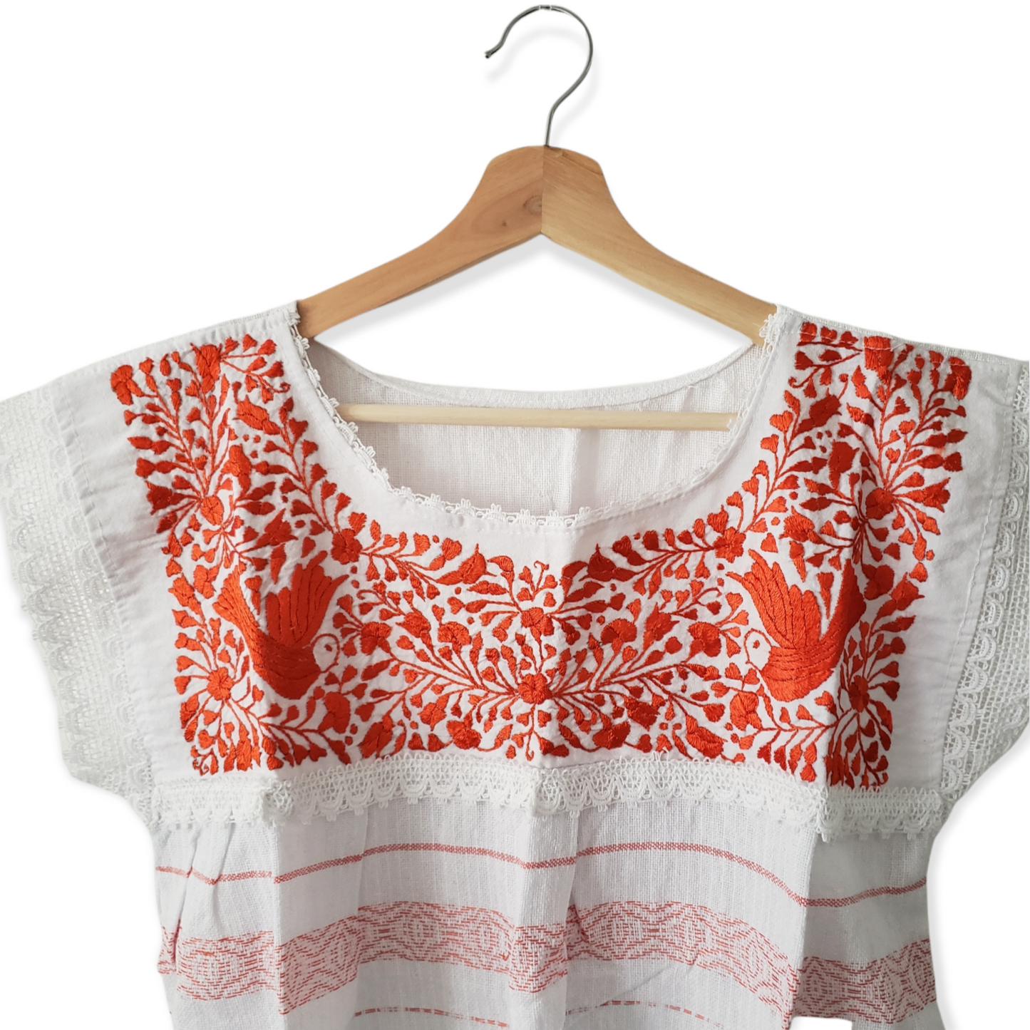 Handmade Woven Mexican Dove Bird Shirt from Oaxaca