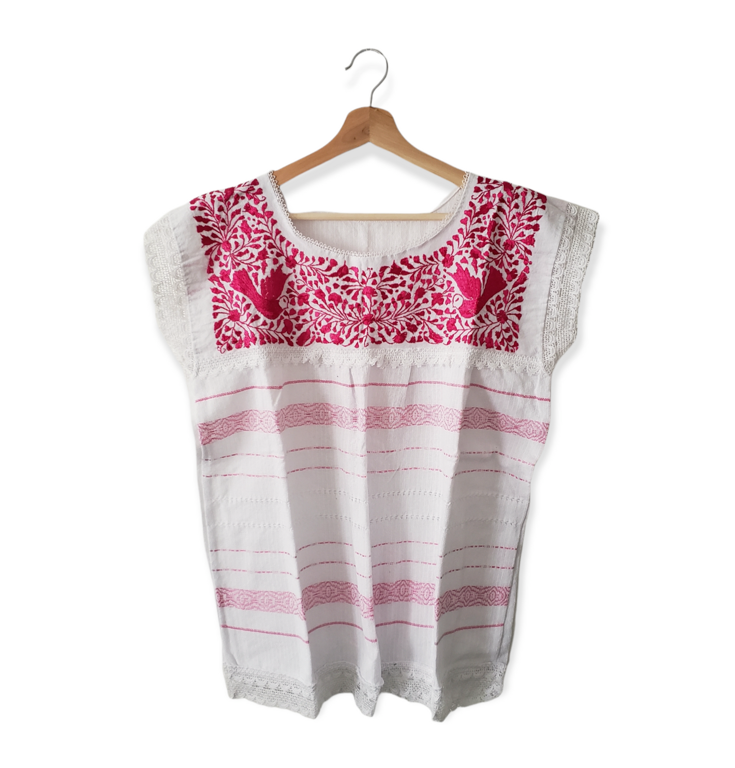 Handmade Woven Mexican Dove Bird Shirt from Oaxaca