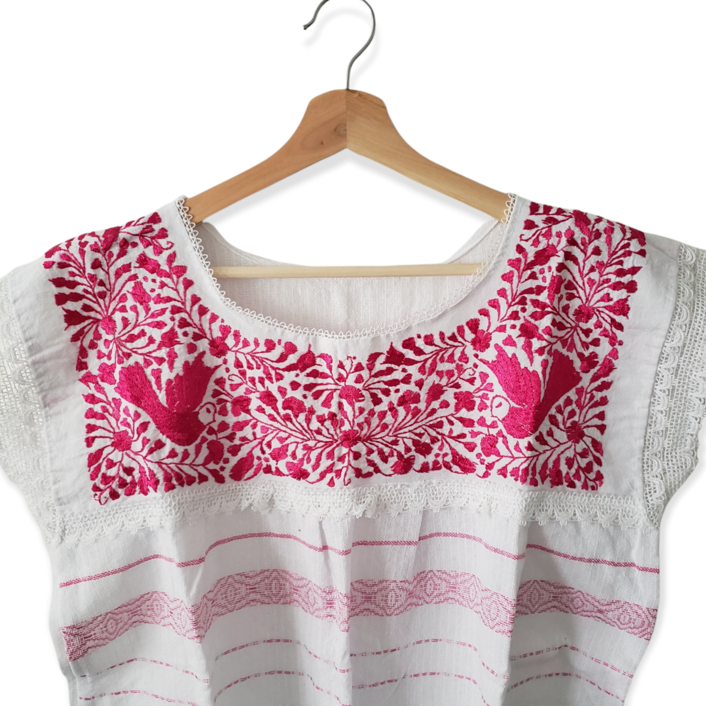 Handmade Woven Mexican Dove Bird Shirt from Oaxaca