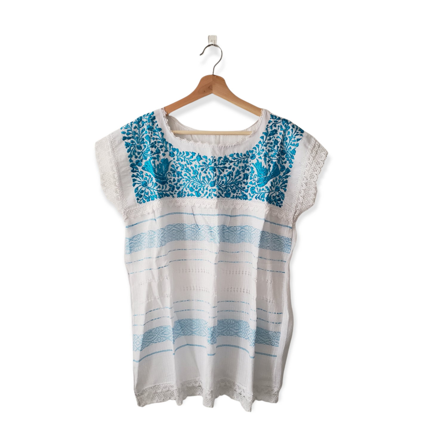 Handmade Woven Mexican Dove Bird Shirt from Oaxaca