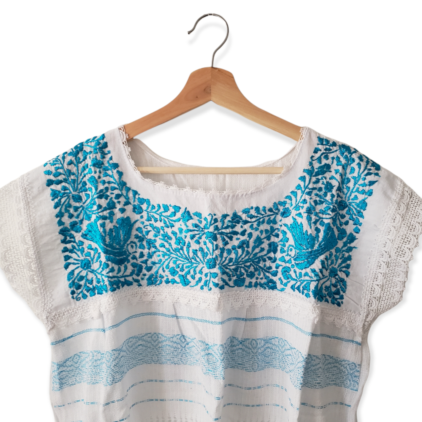 Handmade Woven Mexican Dove Bird Shirt from Oaxaca