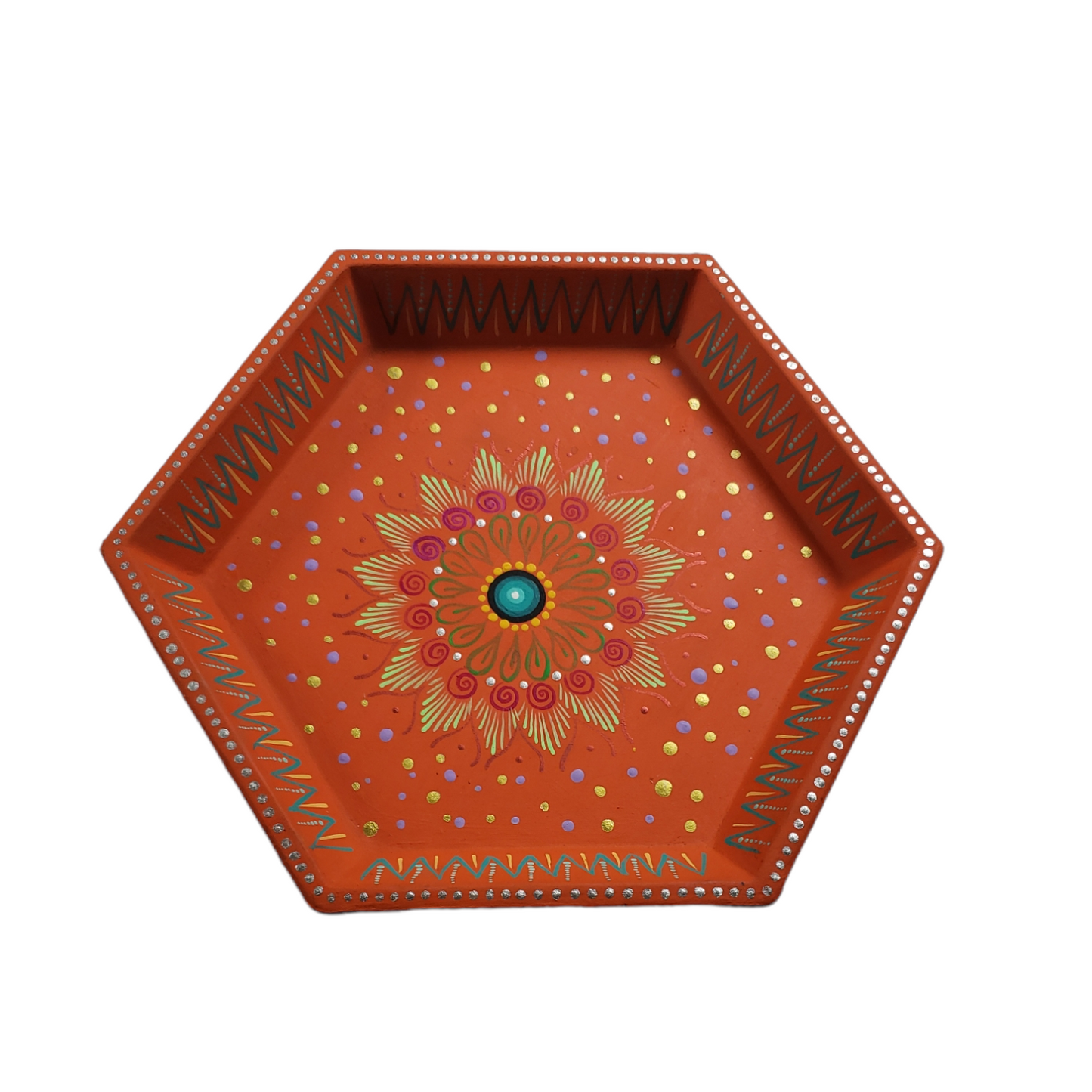 Large Hexagon Tray from Oaxaca, Mexico