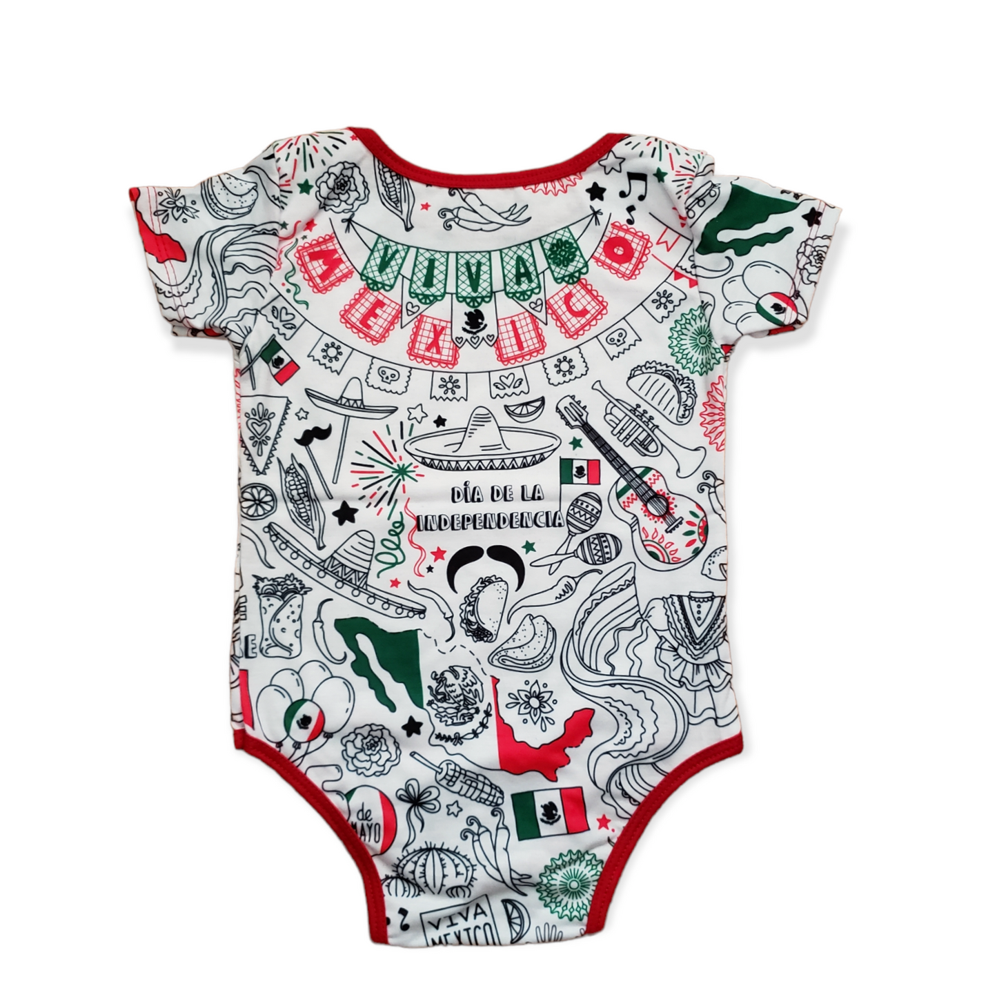 Viva Mexico Illustrated Graphic Baby Bodysuit