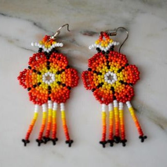 Mexican Beaded Earrings Huichol - The Little Pueblo
