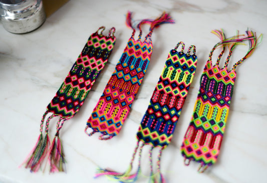 Embroidered Woven Mexican Friendship Bracelets - Small - The Little Pueblo
