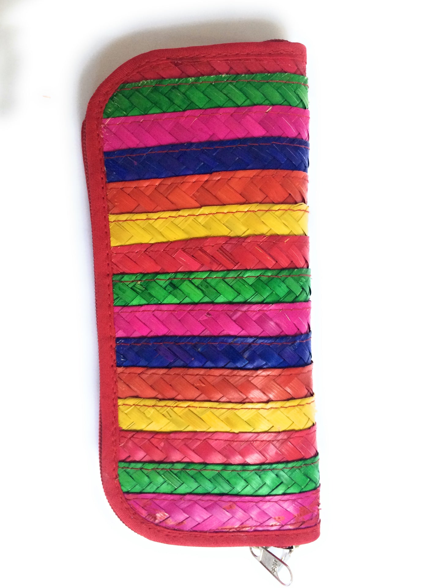 Mexican Woven Palm Leaf Coin Wallet Multi-Color - The Little Pueblo