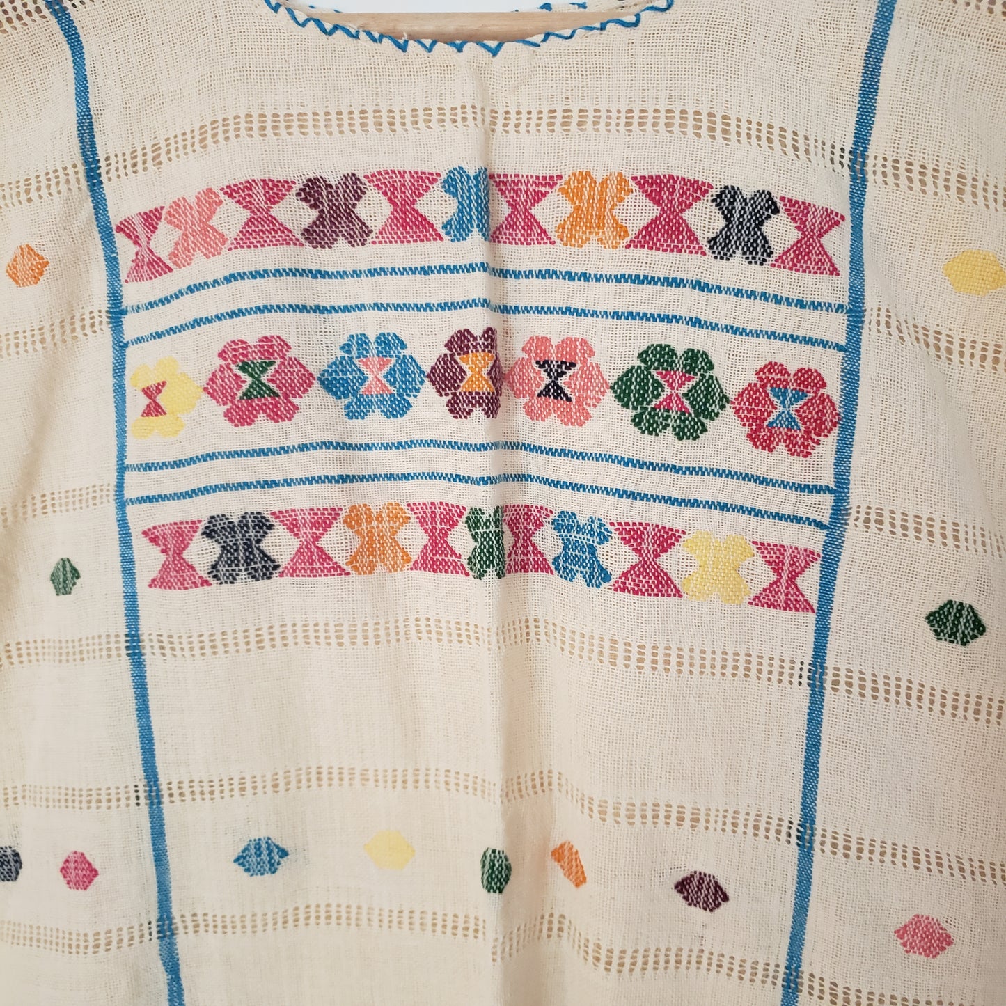 Mexican Woven Top Huipil Handmade