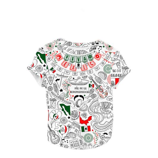 Viva Mexico Illustrated Graphic T-Shirt