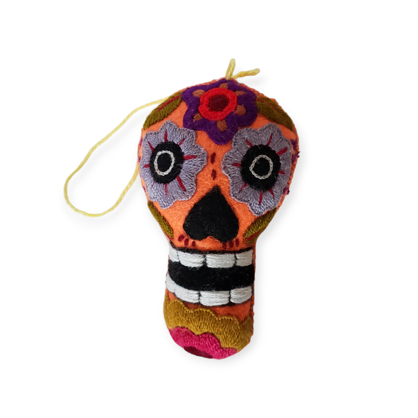 Dia de Muertos Skull Ornaments from Chiapas Mexico