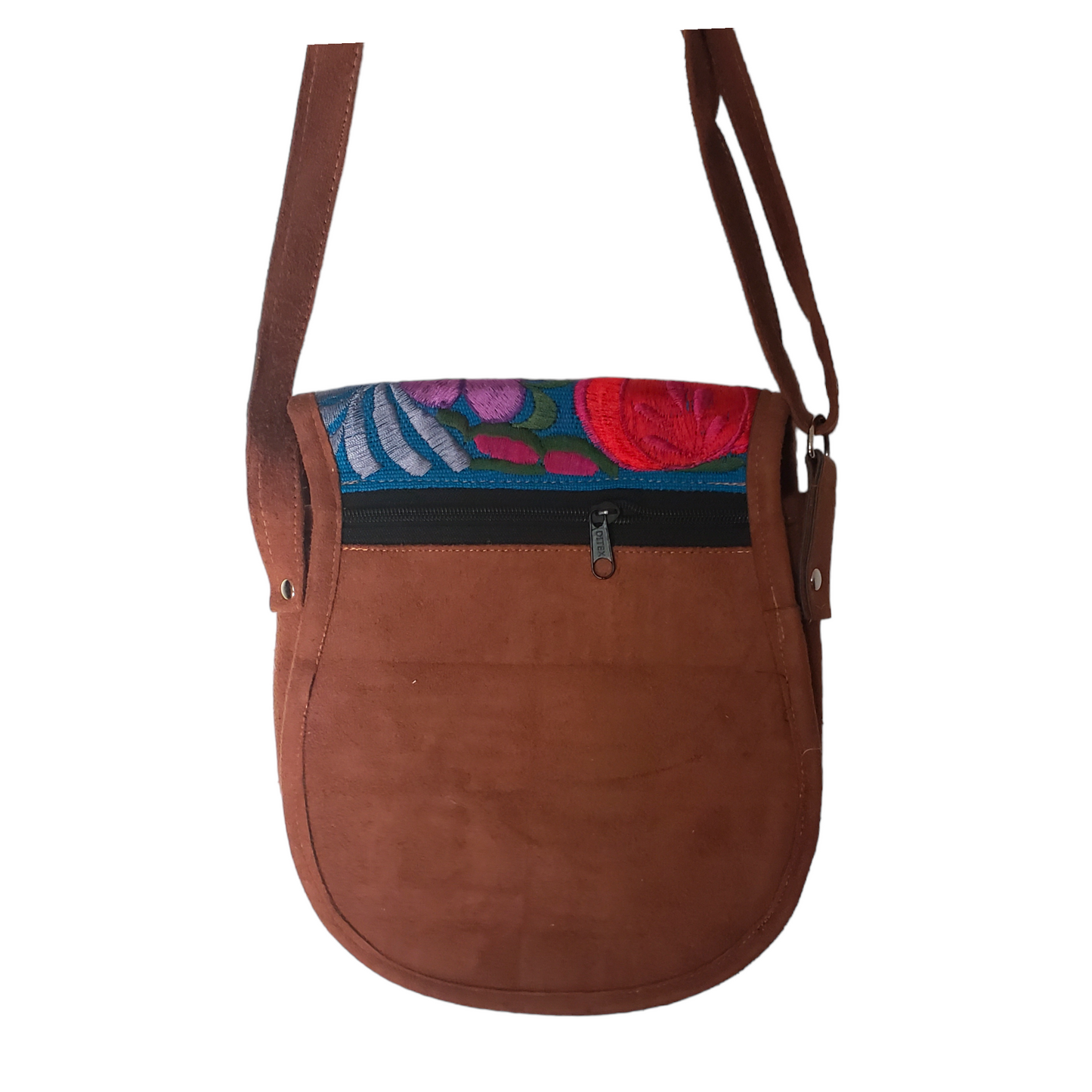 Mexican Embroidered Floral Blue Bag Shoulder Crossbody
