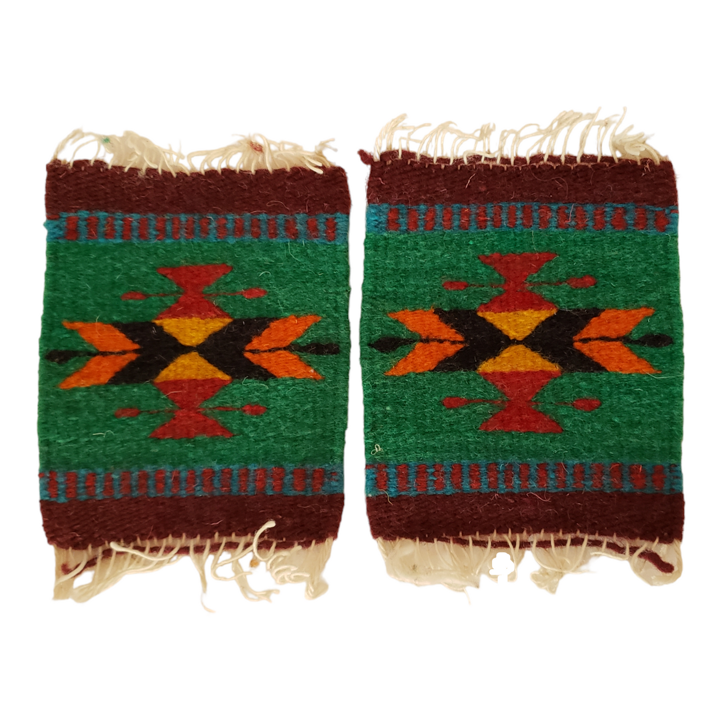 Set of two Coaster Zapotec Wool Hand Woven