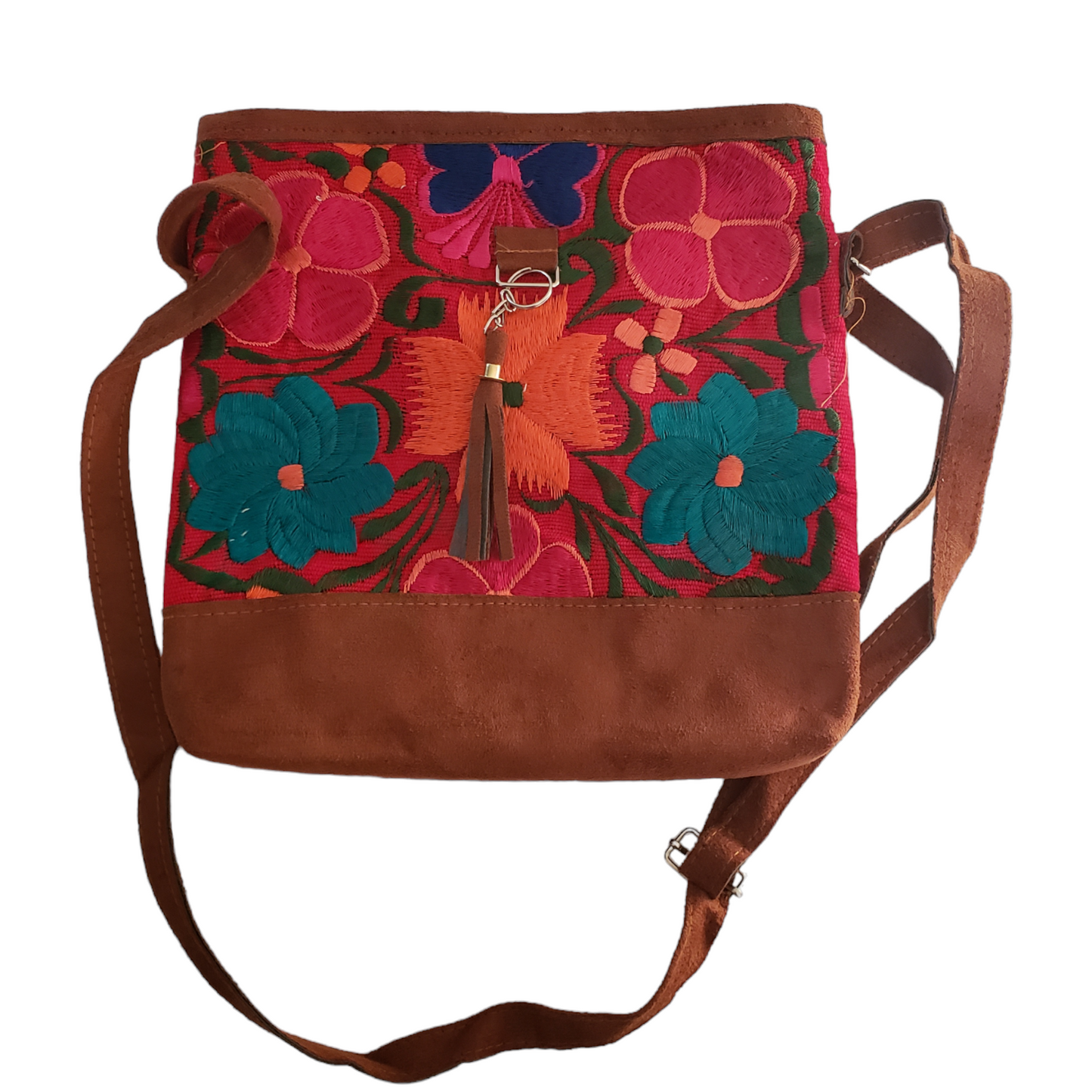 Colorful Mexican Embroidered Floral Purse Shoulder Crossbody