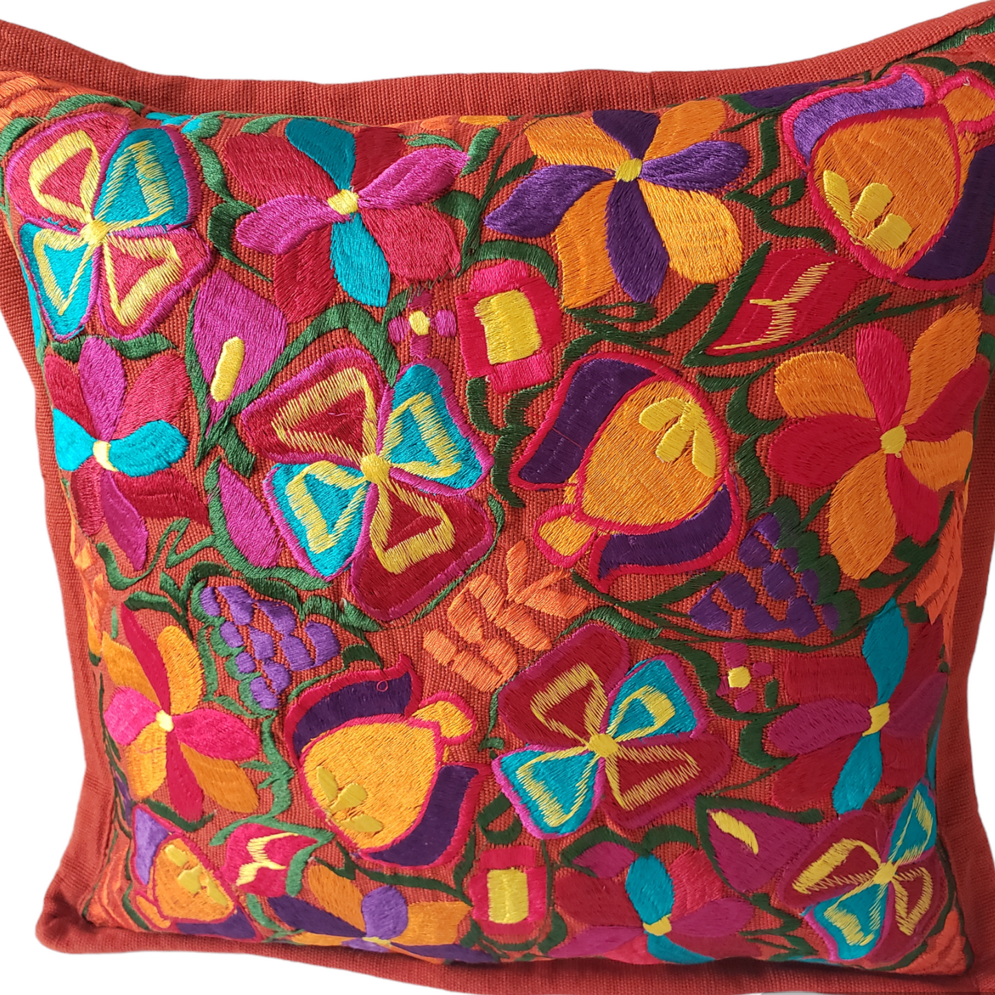 Mexican Pillow Cover Oaxaca Handmade Embroidered Decorative Pillow Case