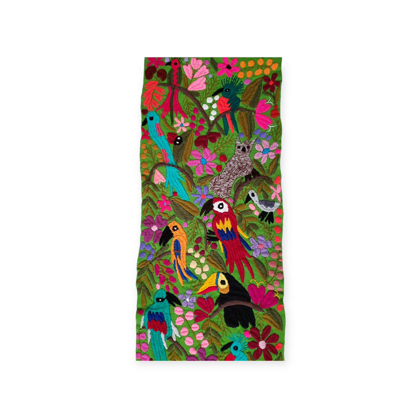 Mexican Floral Embroidered Table Runner Wall Tapestry