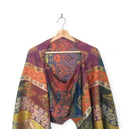 Mexican Poncho Scarf Cape Mexican Shawl Oaxaca Handwoven