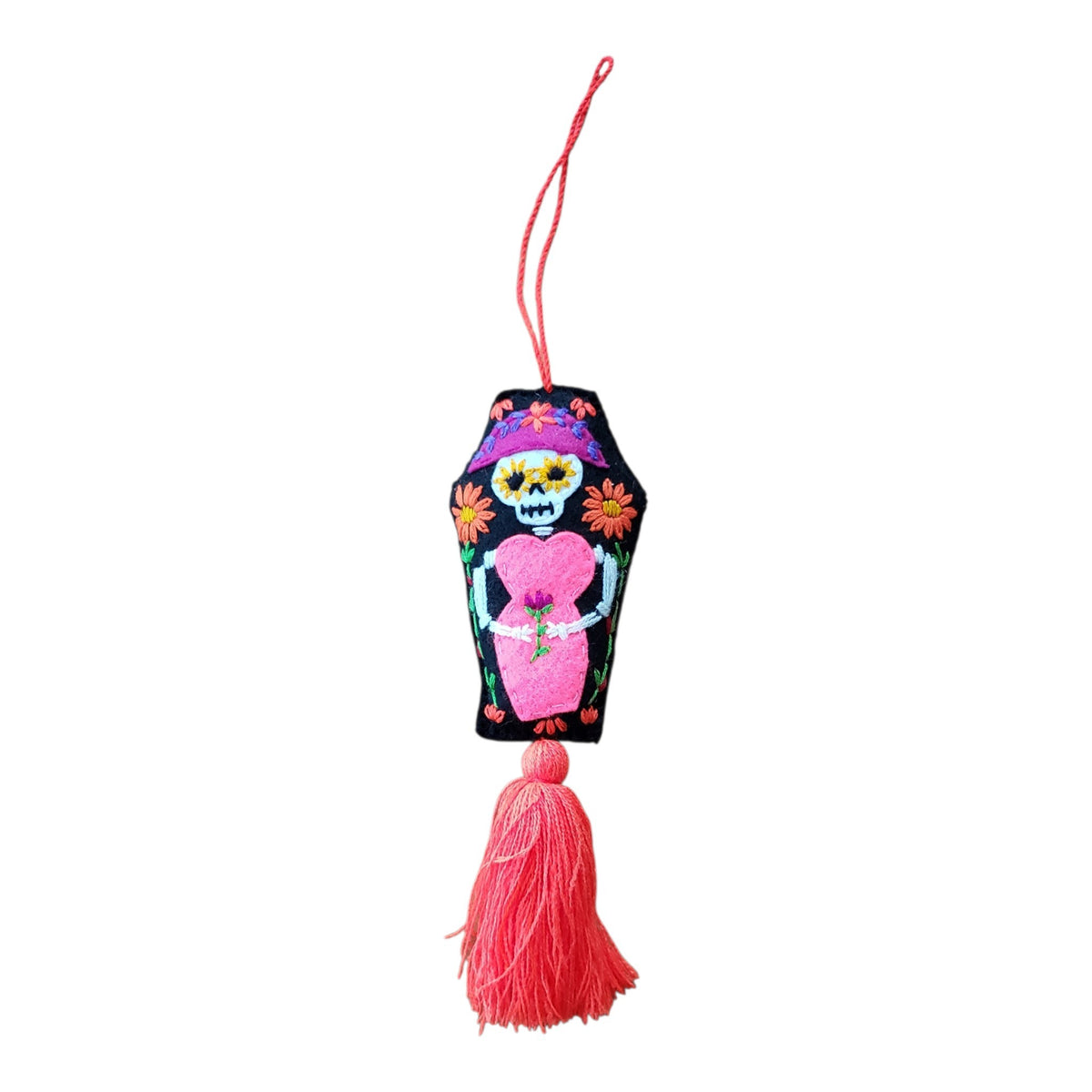 Casket Felt Dia de Muertos Ornament