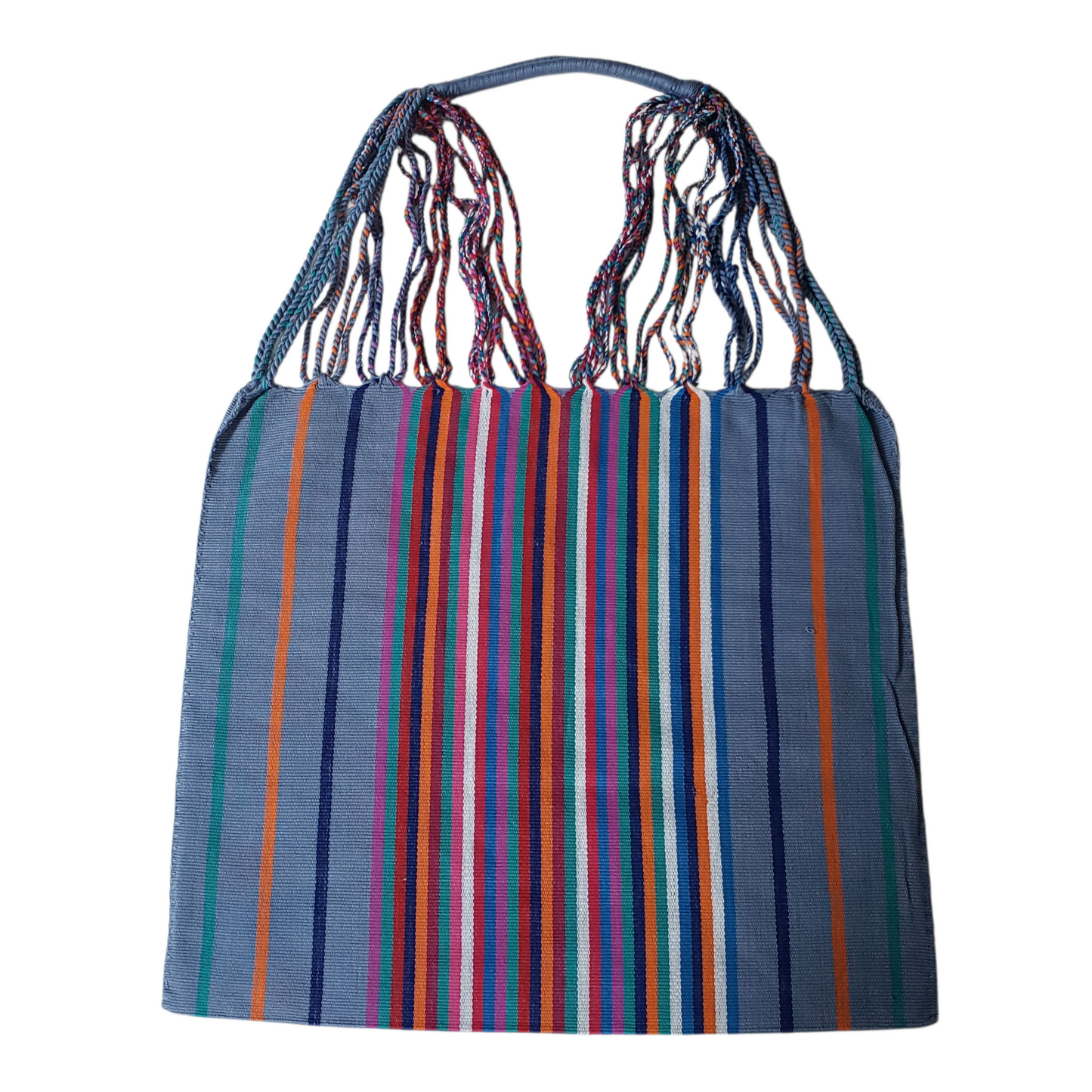 Mexican Striped Hammock Bag Woven Tote Chiapas Women's Handmade