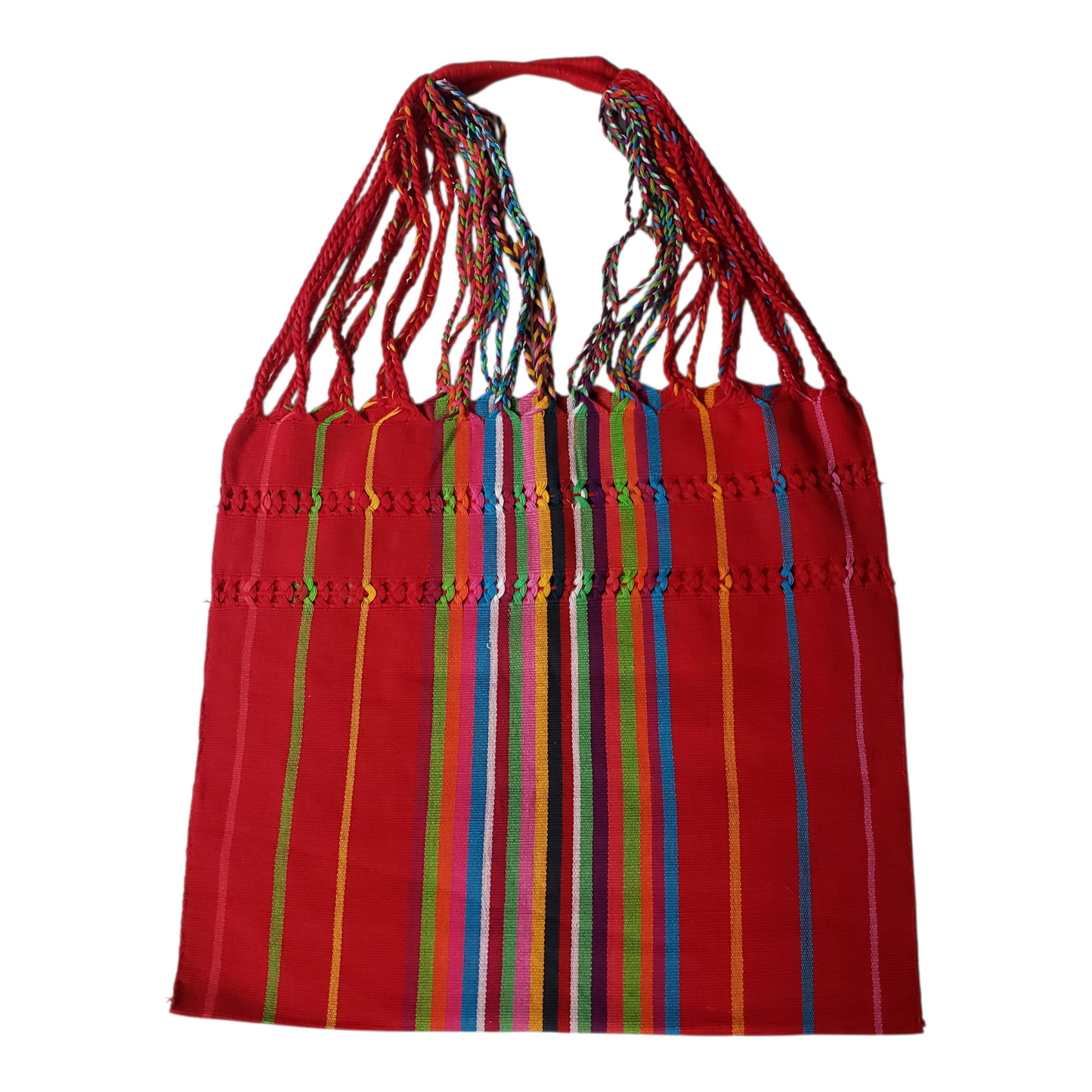Mexican Striped Hammock Bag Woven Tote Chiapas Women's Handmade