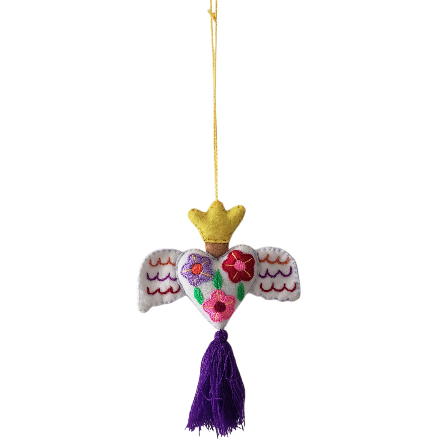 Milagros Felt Heart with Tassel