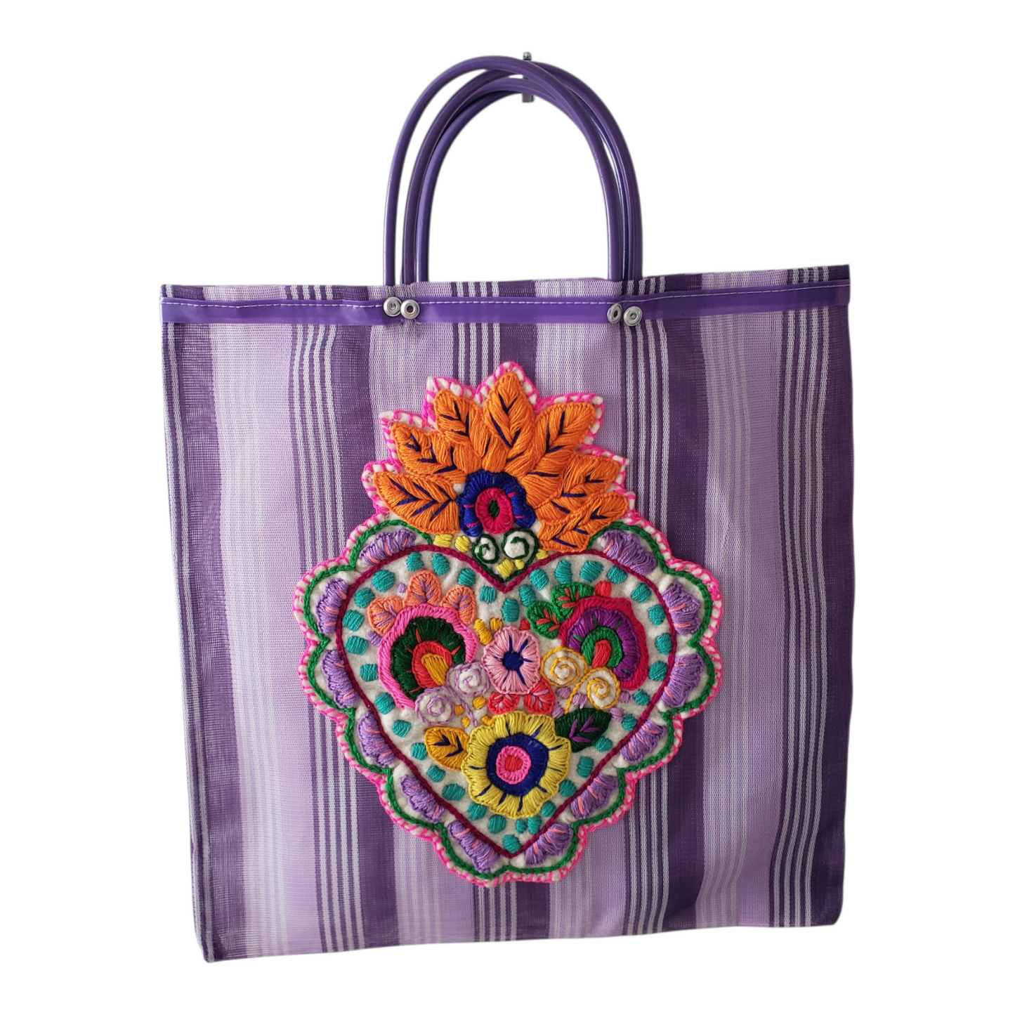 Milagros Embroidered Market Tote Bag