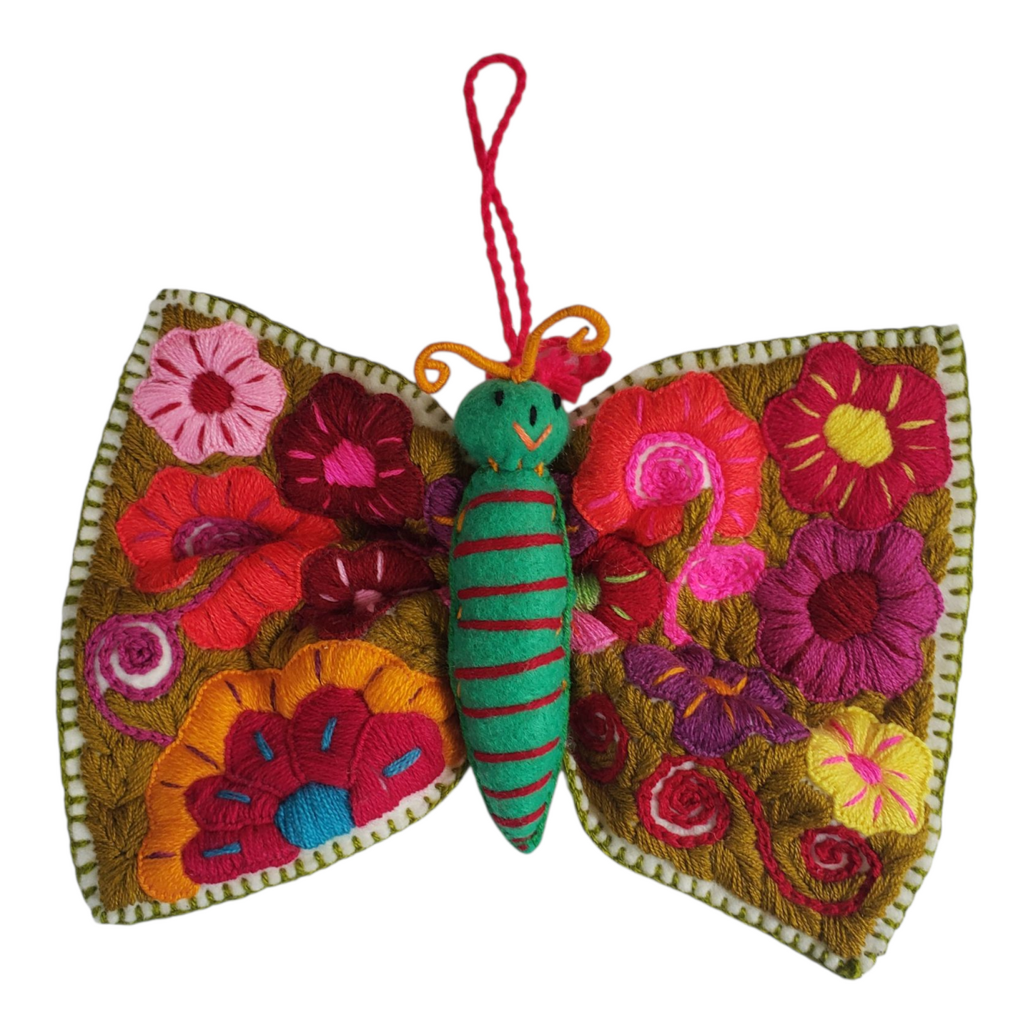 Embroidered Butterfly Animalito from Chiapas, Mexico