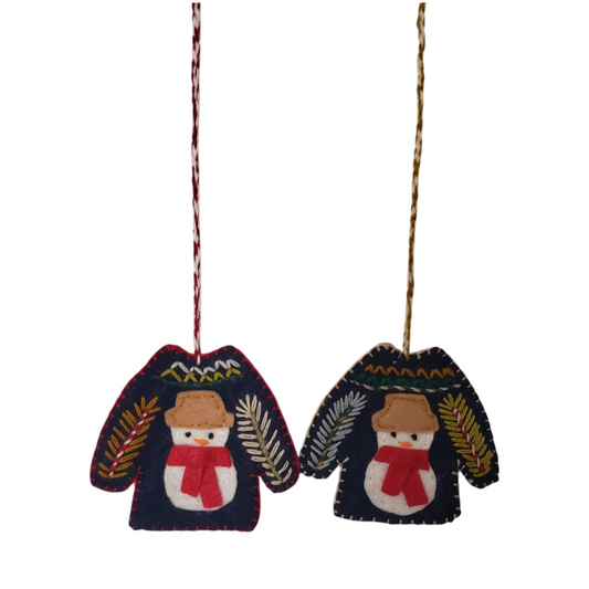 Embroidered Christmas Sweater Ornament