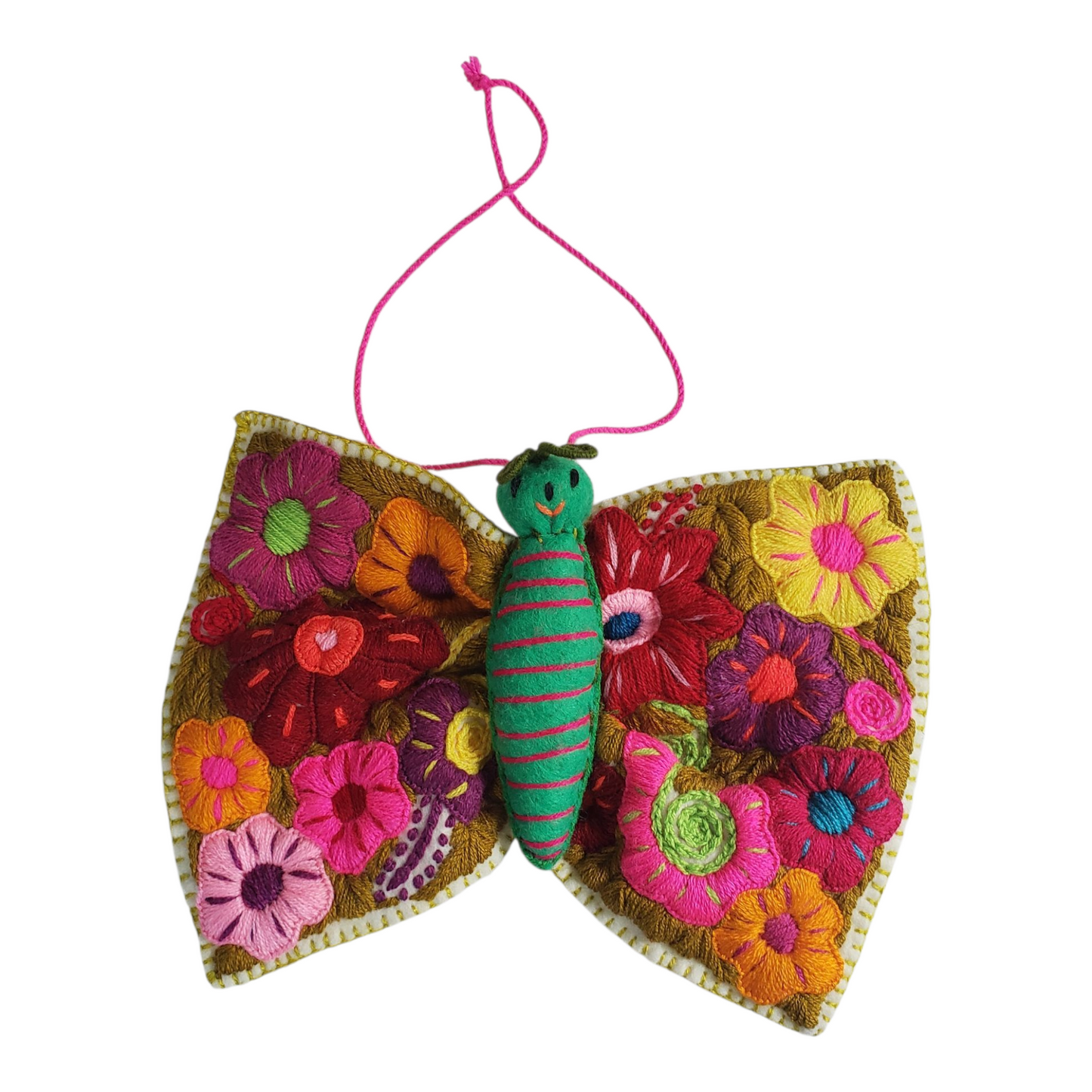 Embroidered Butterfly Animalito from Chiapas, Mexico