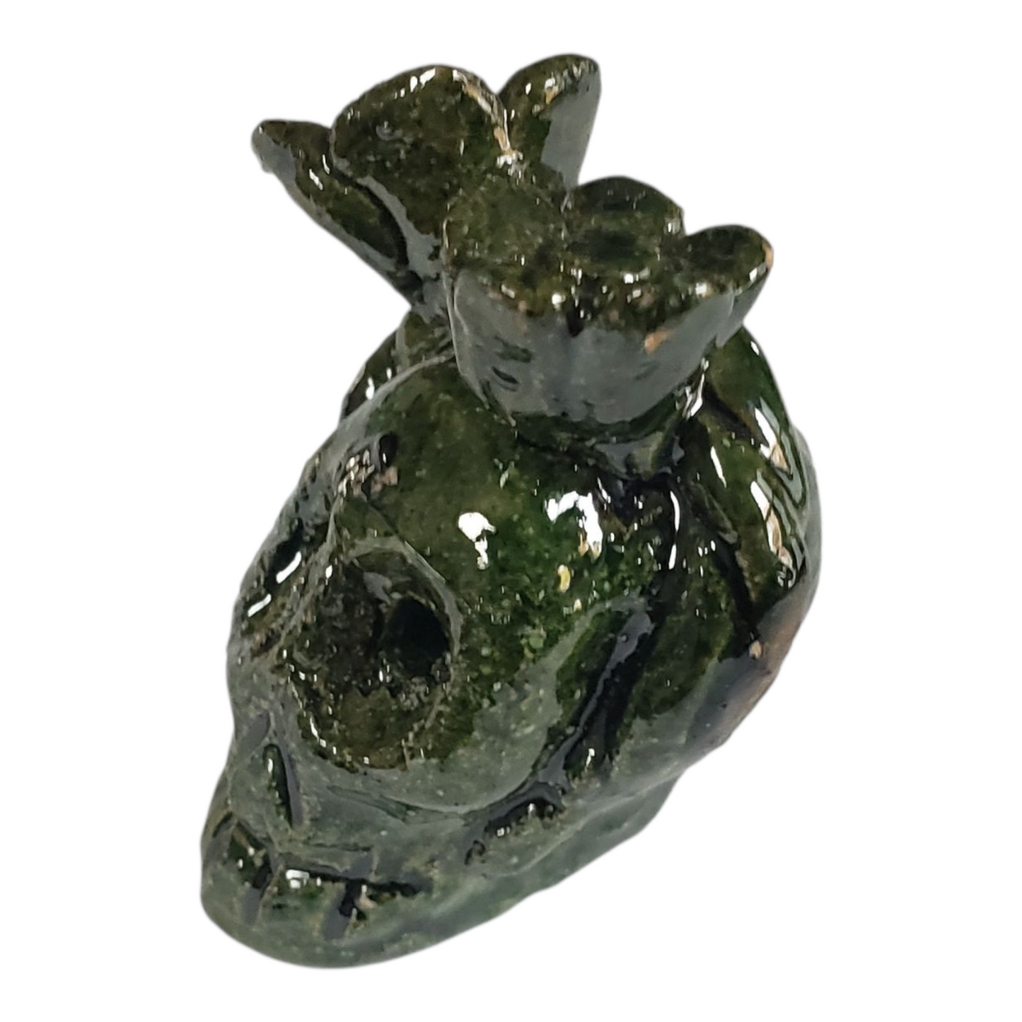 Frida Sugar Skull Clay Figurine from Oaxaca, Mexico