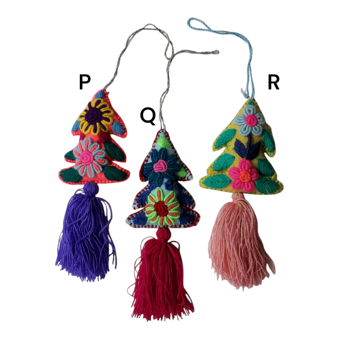 Christmas Tree Felt Ornament from Chiapas Mexico