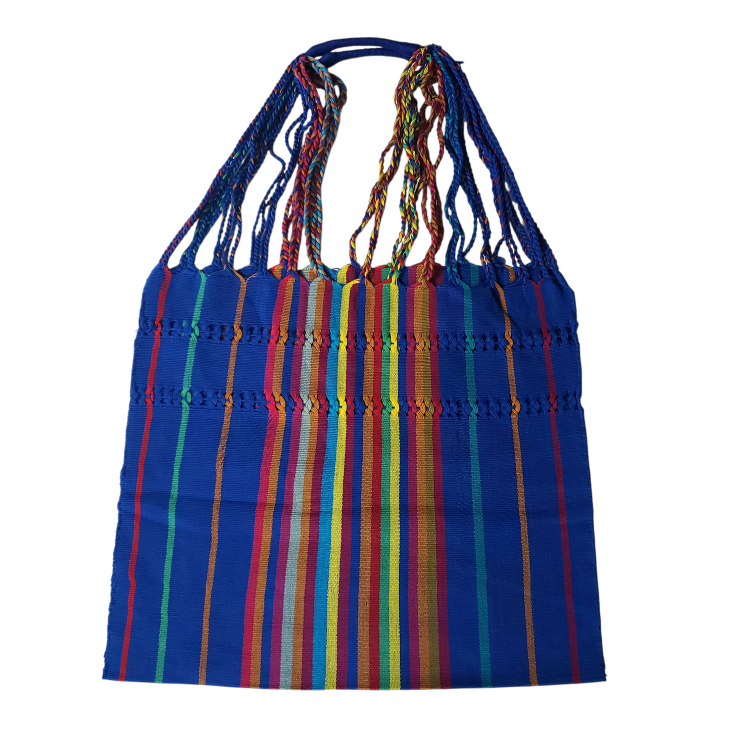 Mexican Striped Hammock Bag Woven Tote Chiapas Women's Handmade