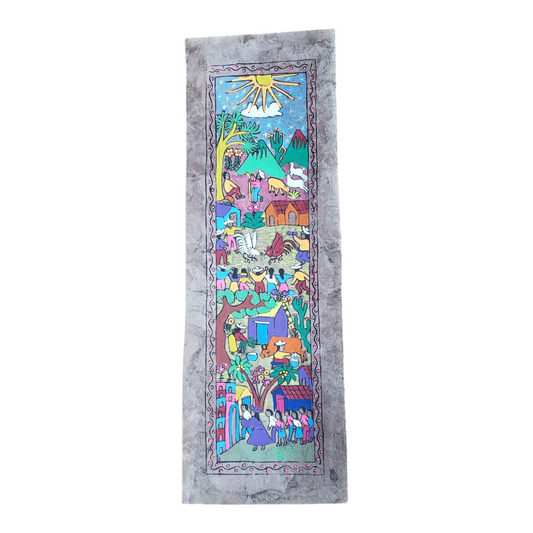 Papel Amate Wall Hanging Oaxaca - Long