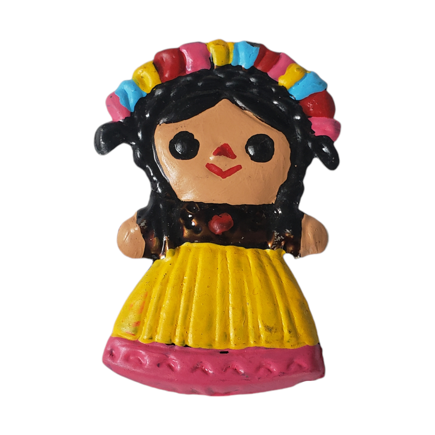 Muneca Metal Magnet Mexican Doll