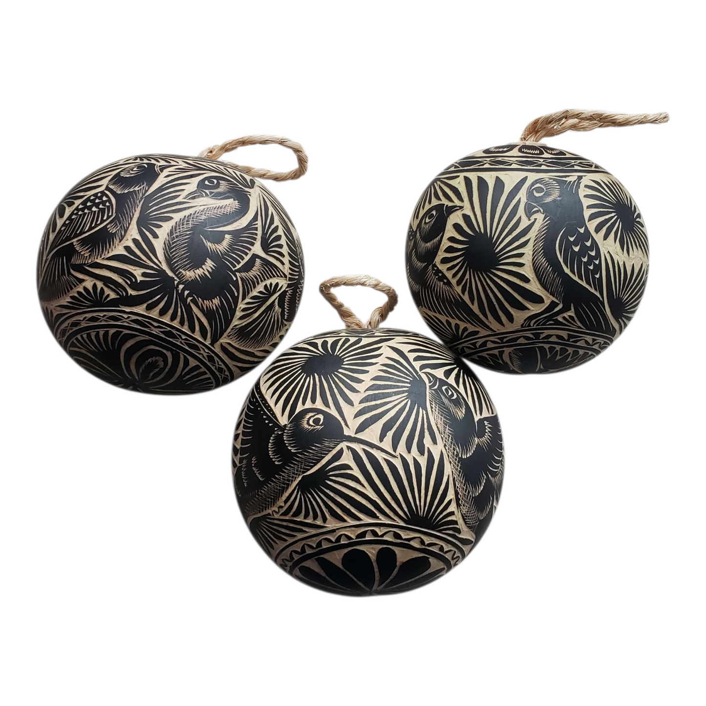 Jicara Gourd Ornament from Oaxaca Mexico