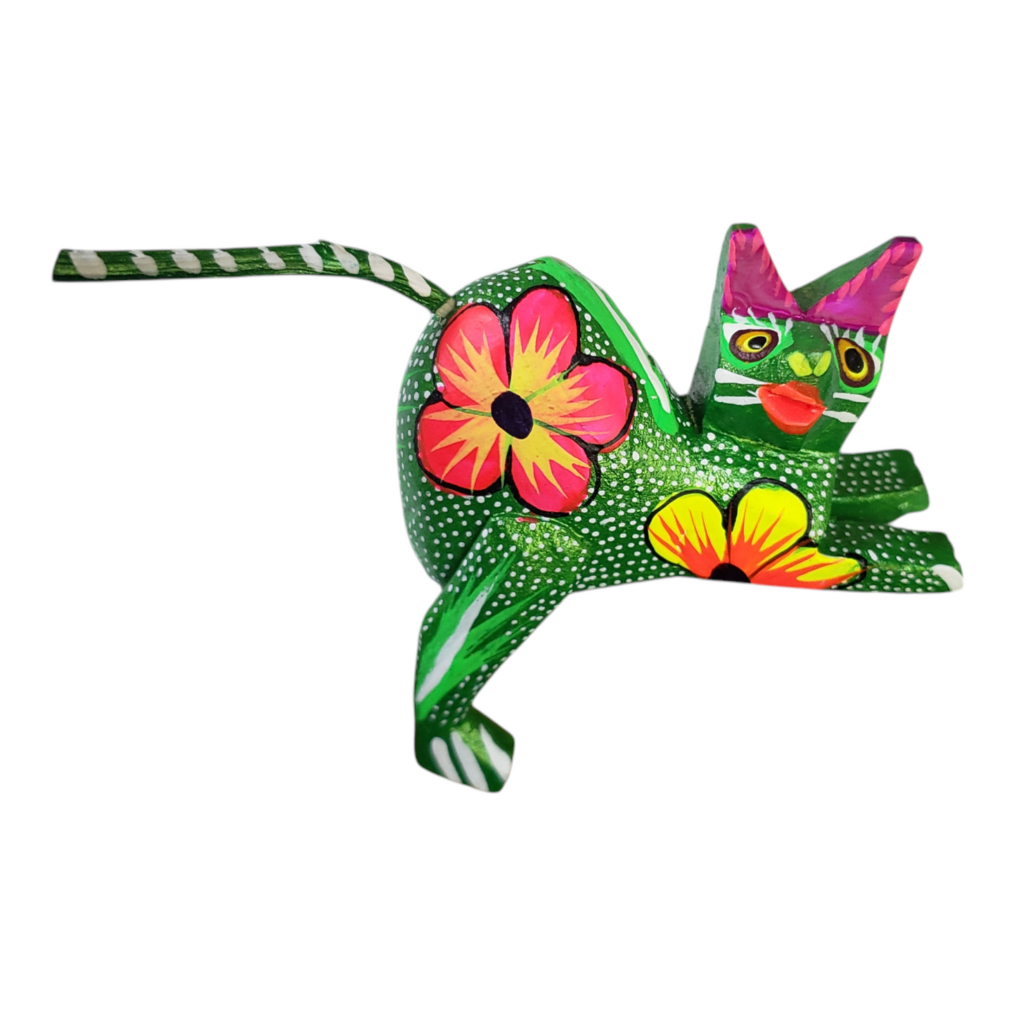 Cat Alebrije Shelf Sitter Mexican Wood-carving Oaxacan Folk Art