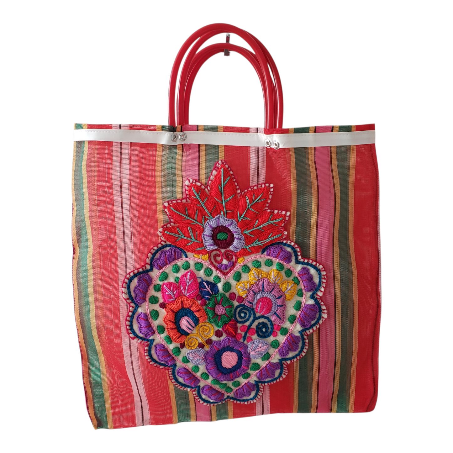 Milagros Embroidered Market Tote Bag