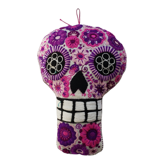 Sugar Skull Felt Pillow Wall Hanging
