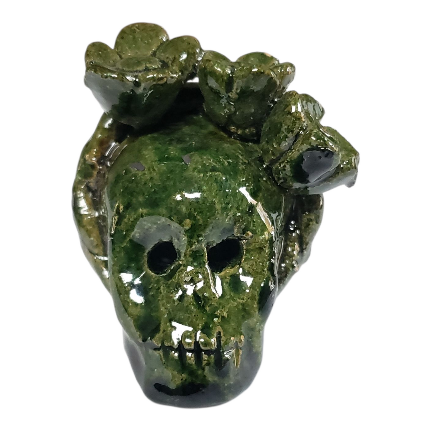 Frida Sugar Skull Clay Figurine from Oaxaca, Mexico