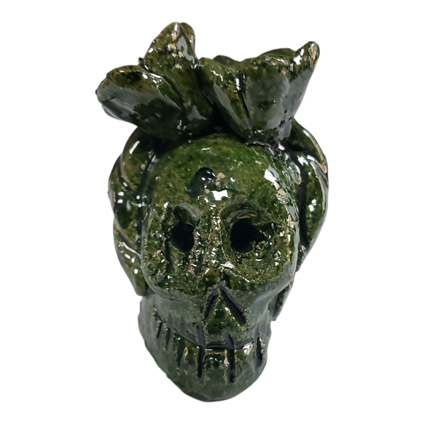 Frida Sugar Skull Clay Figurine from Oaxaca, Mexico