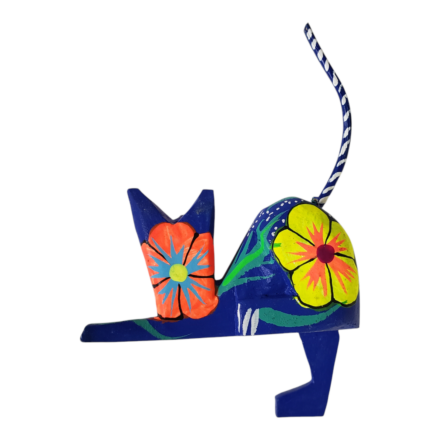 Cat Alebrije Shelf Sitter Mexican Wood-carving Oaxacan Folk Art