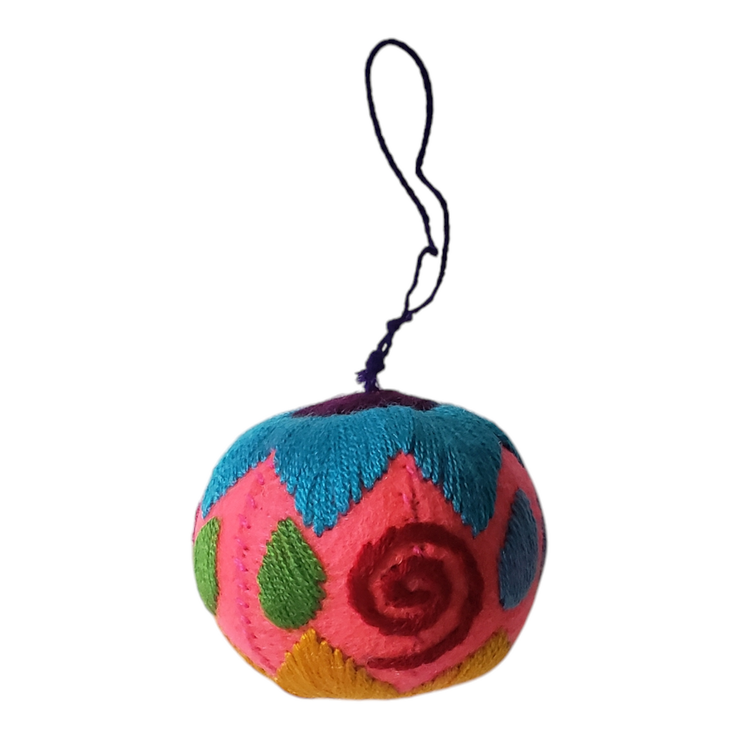 Embroidered Globe Ornament from Chiapas