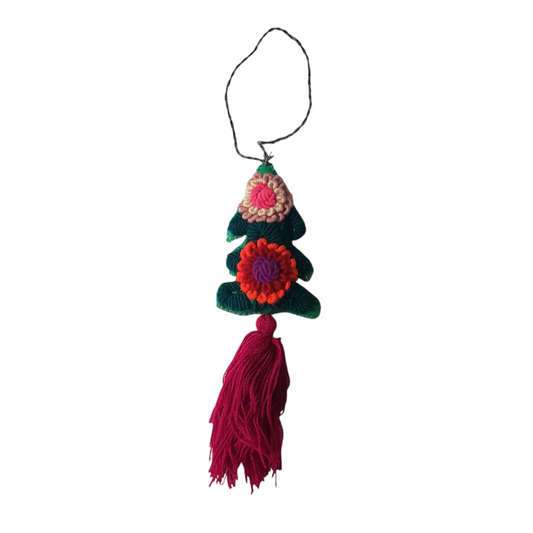 Christmas Tree Felt Ornament from Chiapas Mexico