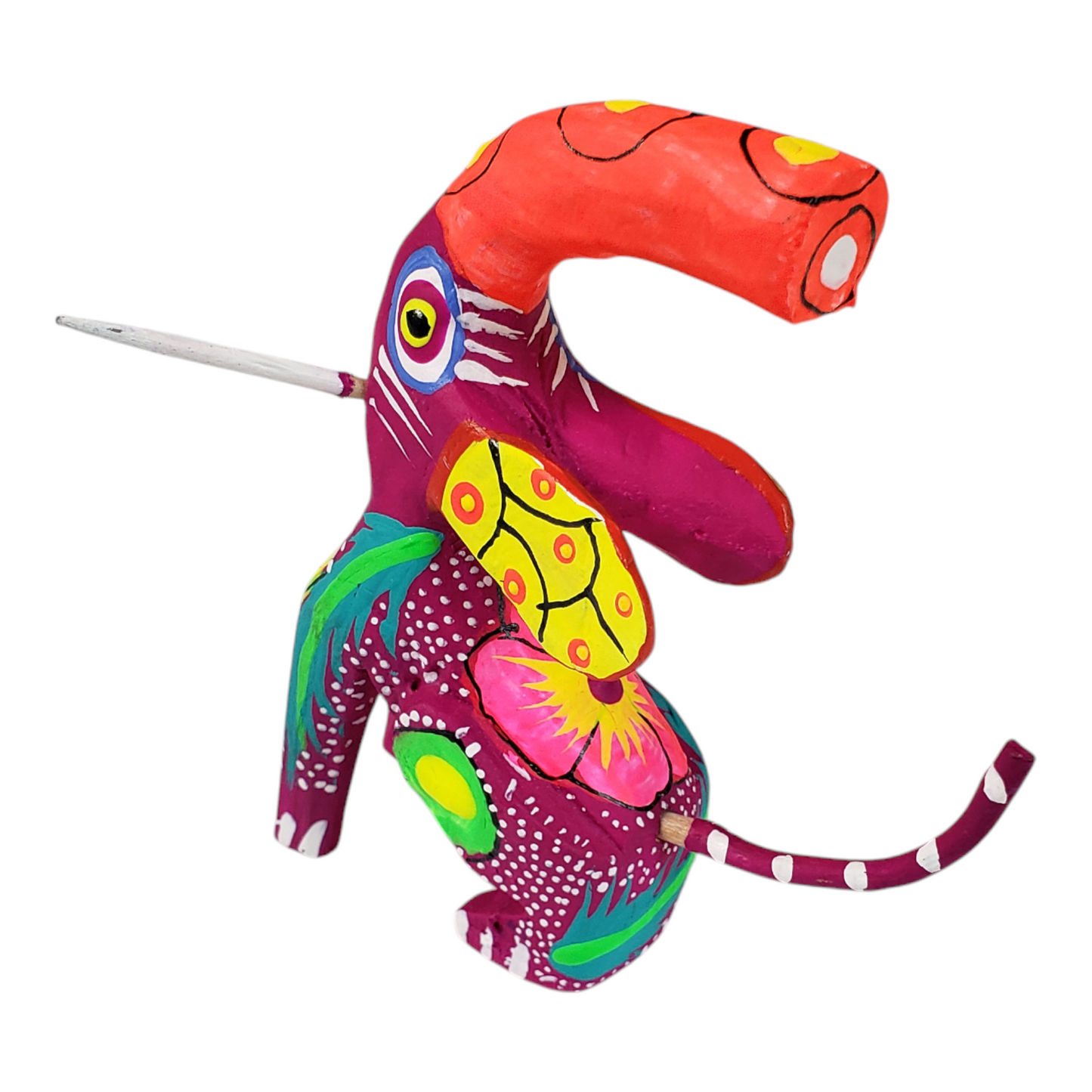 Mini Elephant Oaxacan Alebrije Wood Carving Mexican