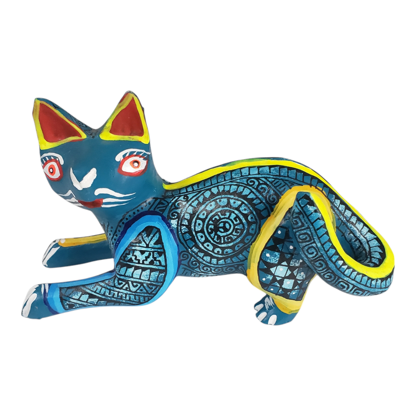 Medium Cat Alebrije from Oaxaca