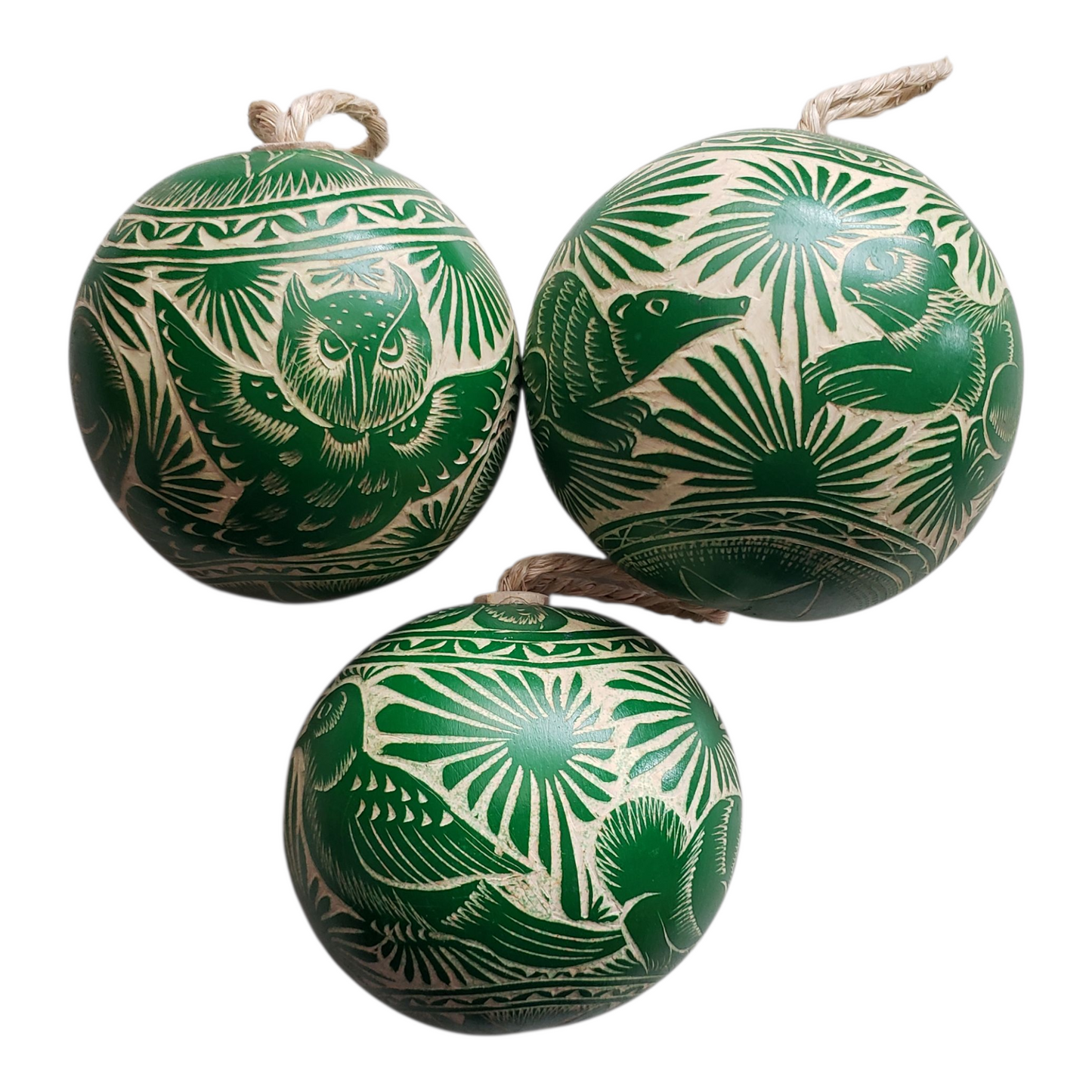 Jicara Gourd Ornament from Oaxaca Mexico