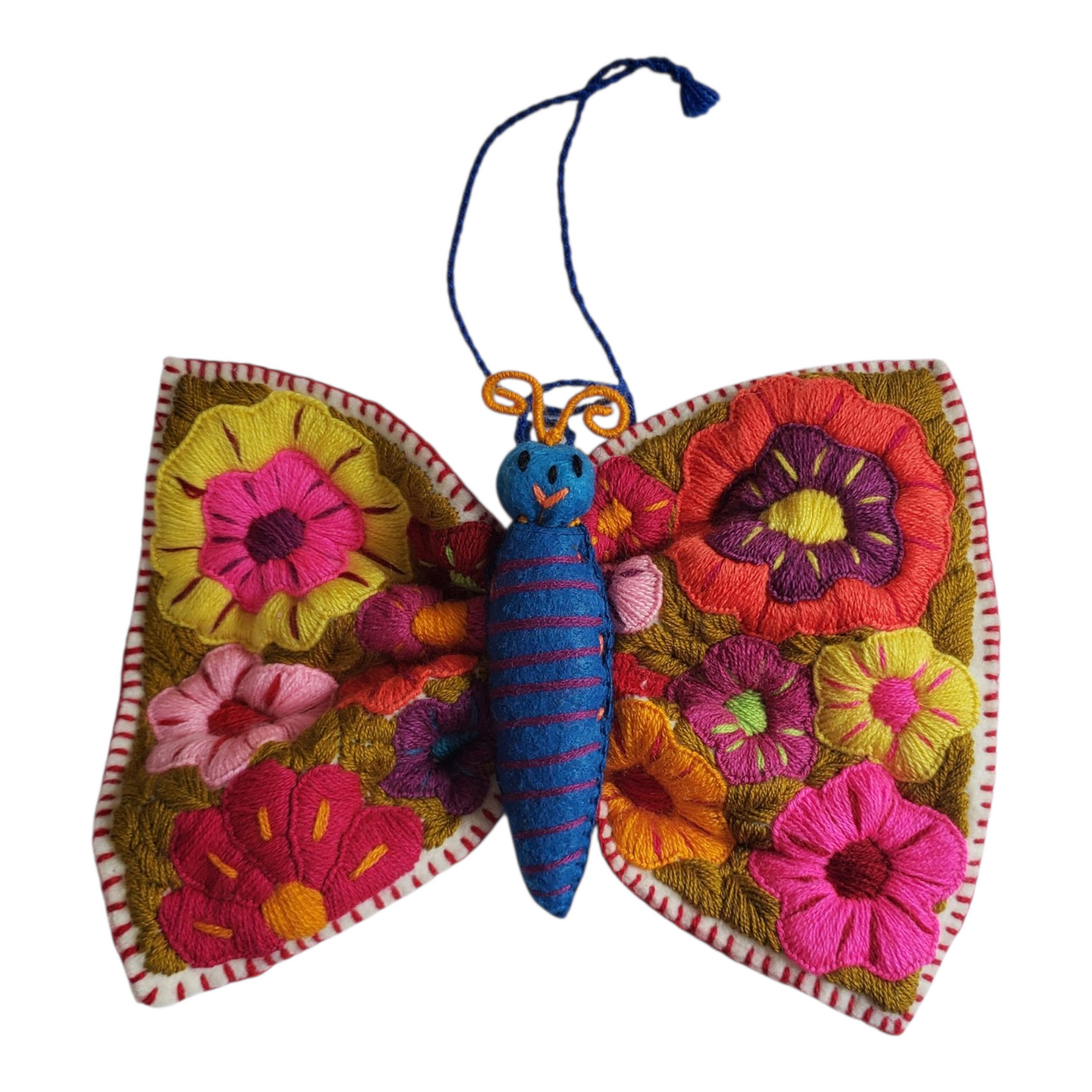 Embroidered Butterfly Animalito from Chiapas, Mexico