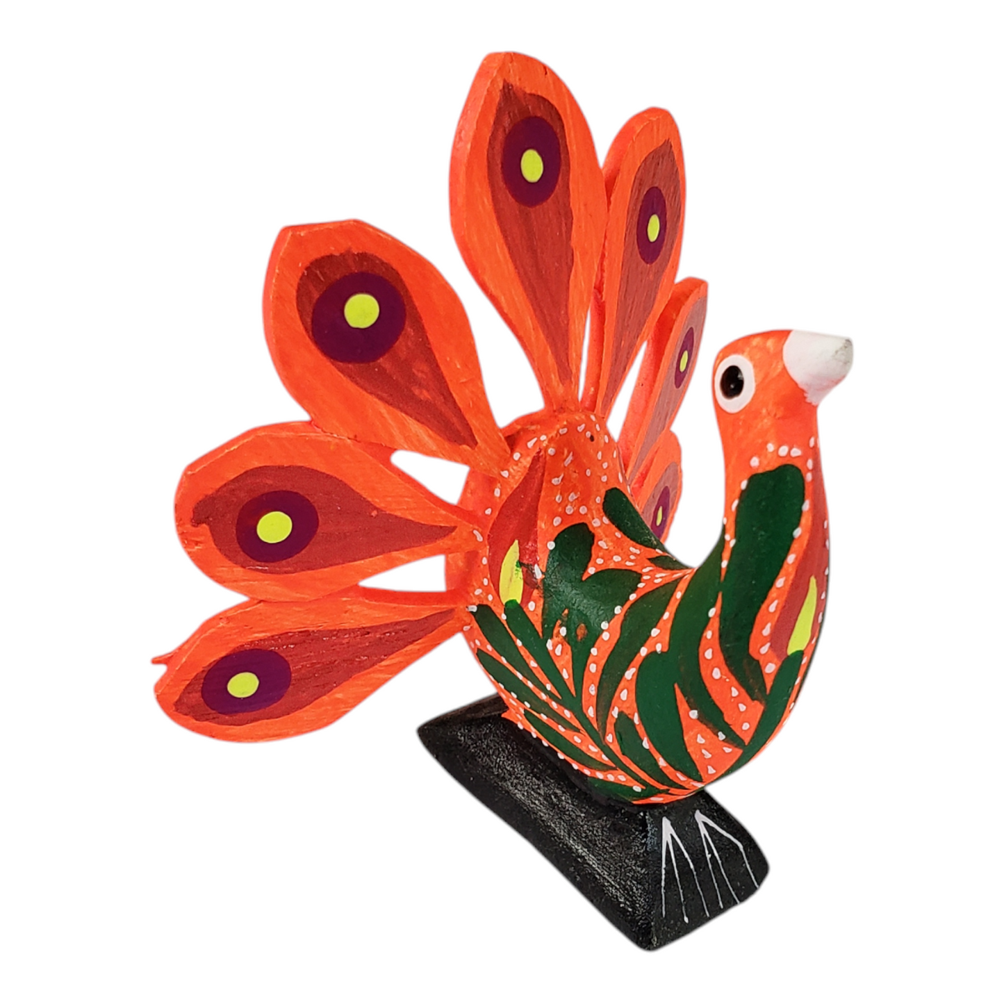 Peacock Alebrije  Wood Carving Oaxacan Folk Art