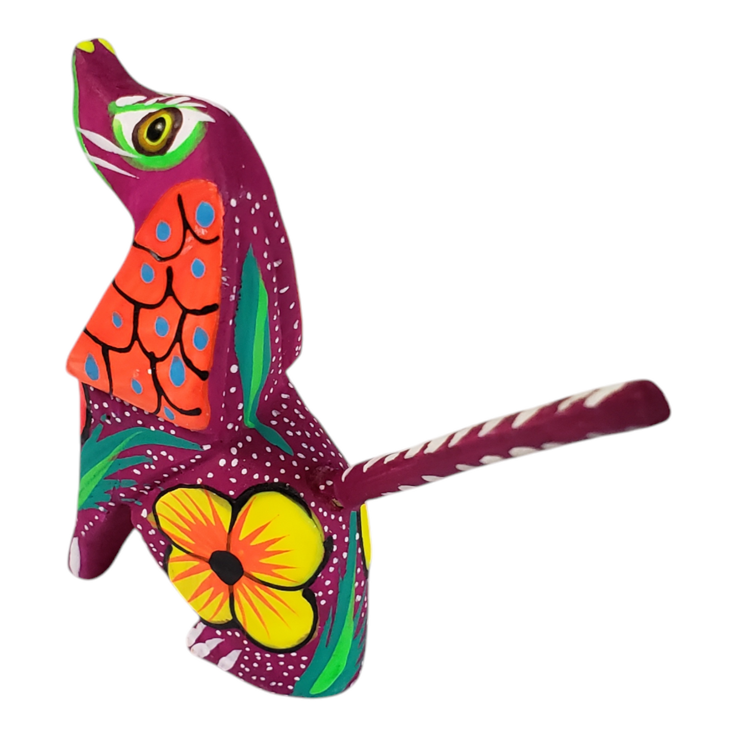 Mexican Alebrije  Mini Dog Wood Carving Oaxaca Art Hand Painted